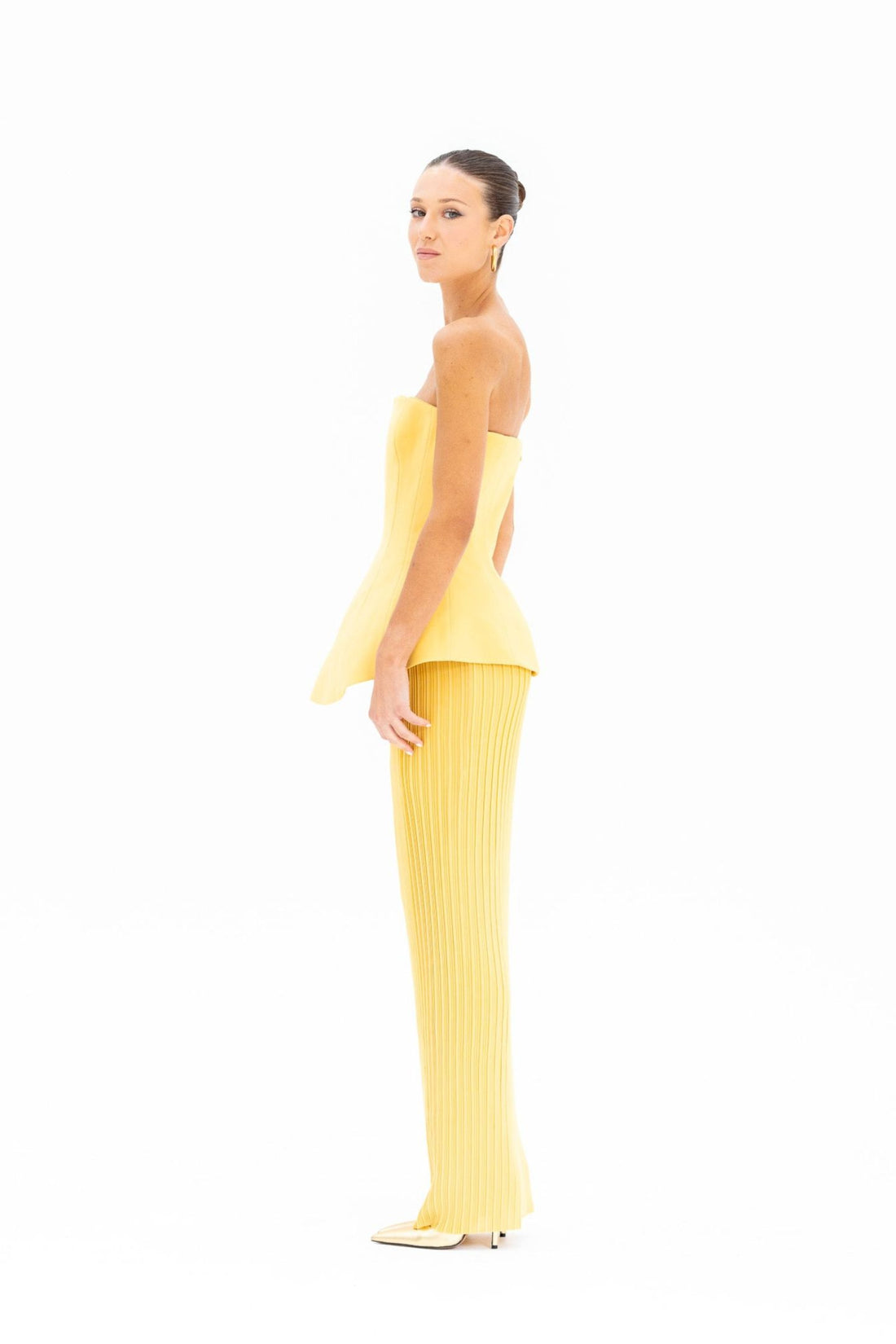 Camille Strapless Pleated Skirt Set