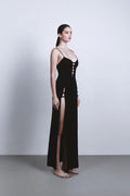Esther Hollow Out Maxi Slit Dress