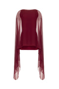 Bonnie Cape Overlay Backless Jumpsuit