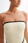 Joanna Strapless Asymmetrical Knit Mini Dress