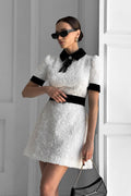 Belinda Rose Embellished Short Sleeve Mini Dress