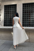 Salome Vest Pleated Skirt Set