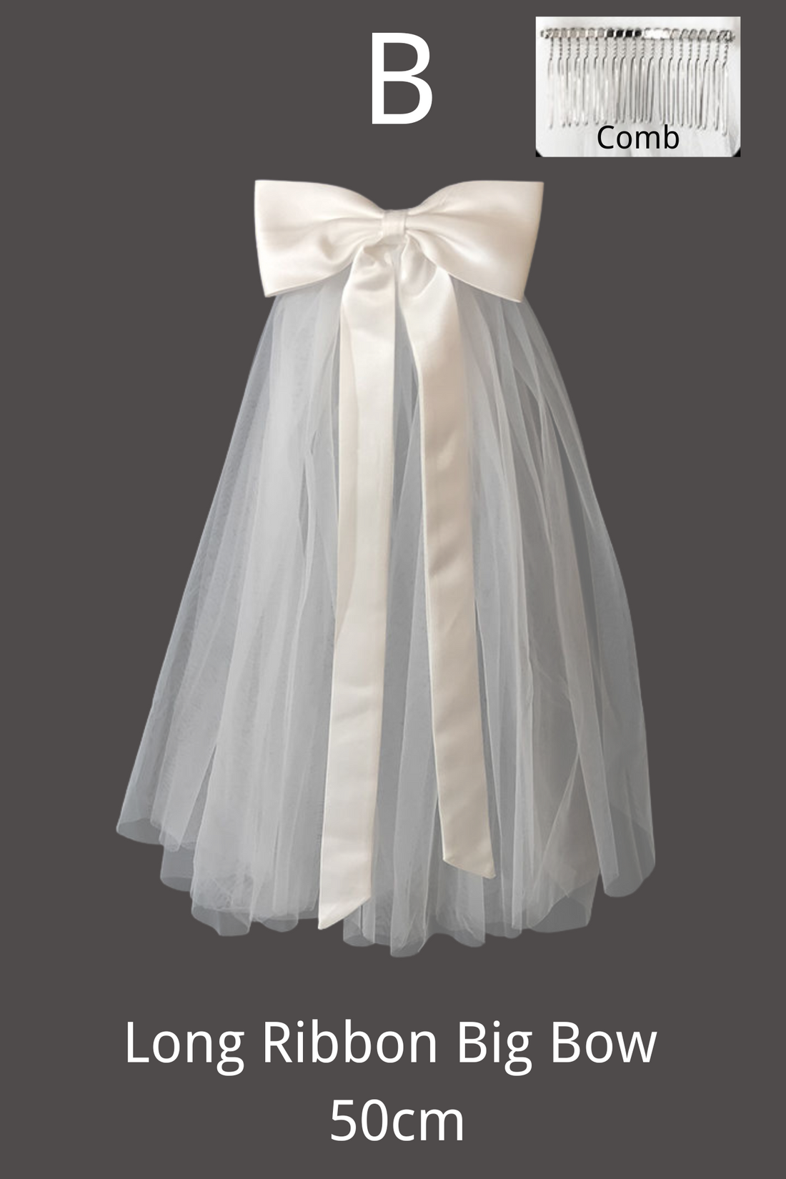 Rosalind Ribbon Big Bow Veil