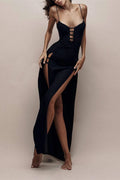 Esther Hollow Out Maxi Slit Dress