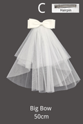 Rosalind Ribbon Big Bow Veil