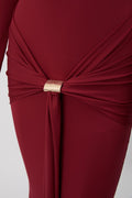 Aditi Pleated Off Shoulder Maxi Dress