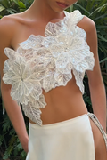 Barbara Embroidered Floral Tube Top & Skirt Set