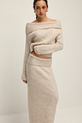 Georgia Off-Shoulder Knitted Set