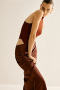 Vera Asymmetrical Cut-out Maxi Dress