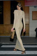 Athena Long Sleeve Ruched Maxi Dress