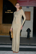 Athena Long Sleeve Ruched Maxi Dress