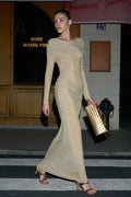 Athena Long Sleeve Ruched Maxi Dress