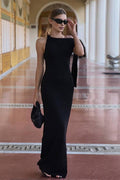 Lynn Asymmetric Tie Detail Maxi Dress