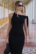 Lynn Asymmetric Tie Detail Maxi Dress