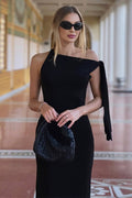 Lynn Asymmetric Tie Detail Maxi Dress