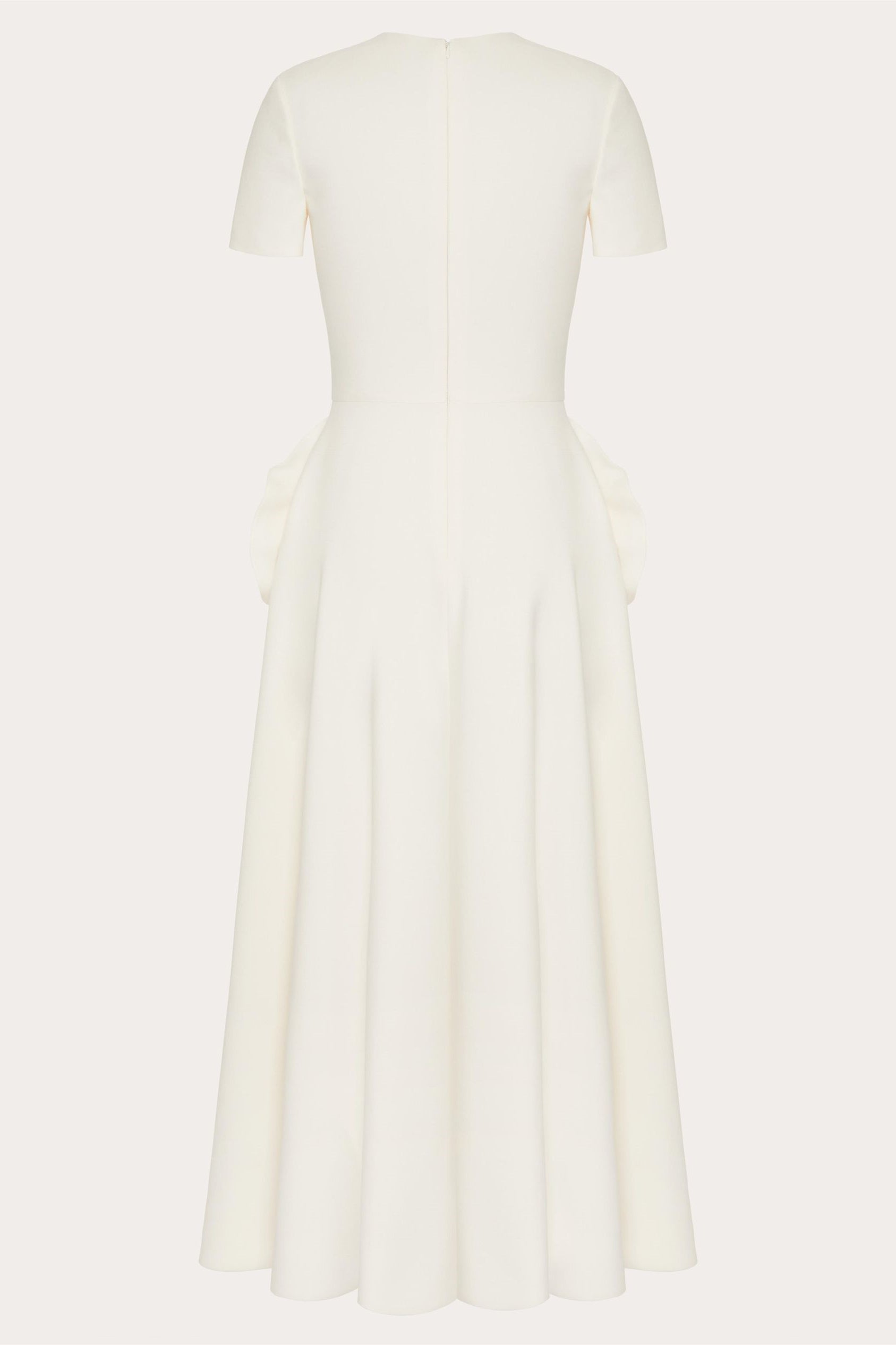 Ava Floral Applique Short Sleeves Midi Dress