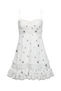 Setlla Embroidered Floral Mini Slip Dress