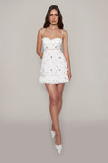 Setlla Embroidered Floral Mini Slip Dress