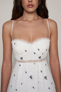 Setlla Embroidered Floral Mini Slip Dress