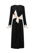 Elizabeth V-neck Bowknot Maxi Dress