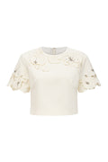 Elsie Floral Applique Top & Skirt Set