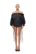 Hilda Off Shoulder Puff Sleeve Mini Dress