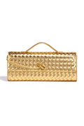 Woven Leather Clutch Bag