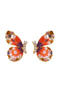 Vintage Enamel Butterfly Stud Earrings