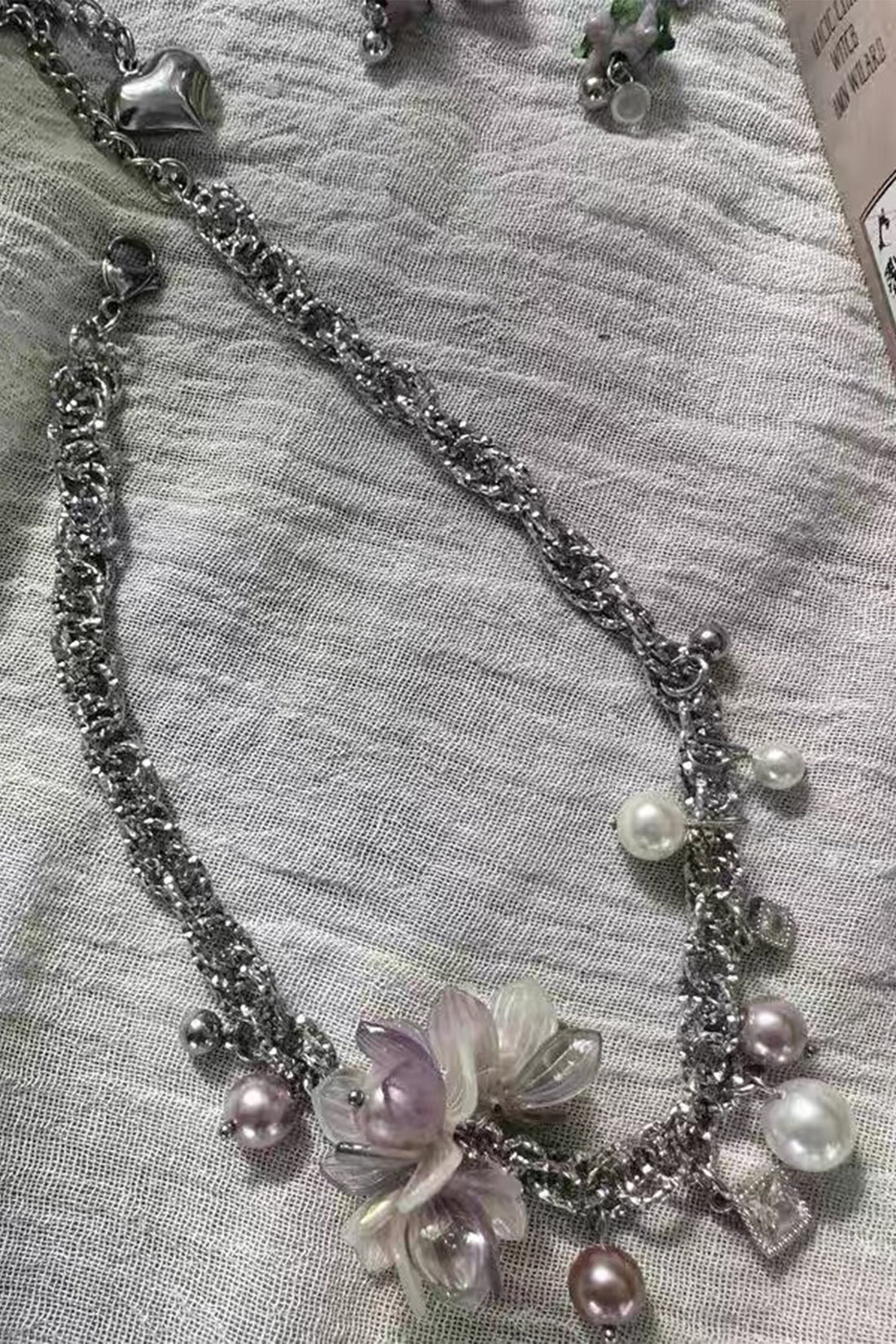 Irregular Flower Pearl Necklace