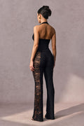 Martha Halter Neck Sheer Lace Jumpsuit