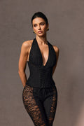 Martha Halter Neck Sheer Lace Jumpsuit