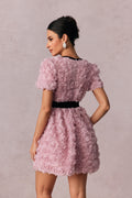 Amelia Rose Embellished V-neck Mini Dress