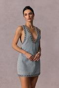 Shirley Crystal Embellished Denim Mini Dress