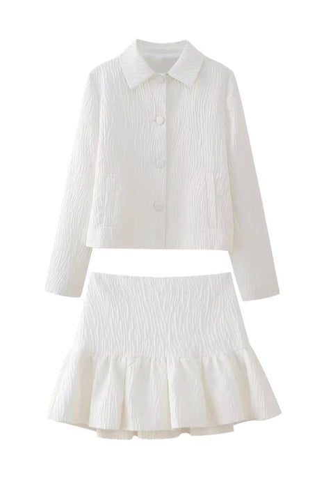 Denise Lapel Blazer Textured Set