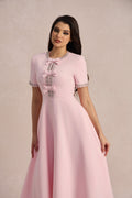 Zoe Bowknot Crystal-embellished Midi Dress