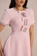 Zoe Bowknot Crystal-embellished Midi Dress