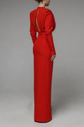 Novia Long Sleeve High Split Maxi Dress