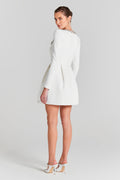 Alexia Square Collar Rhinestone Trim Mini Dress