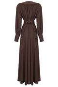 Renata Plunge Long Sleeve Maxi Dress