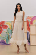 Ann Sequin Tassel Pleated Skirt