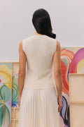 Marilyn Pearl Embellished Feather Knit Vest