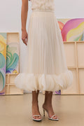 Ann Sequin Tassel Pleated Skirt