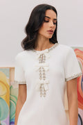 Erika Bowknot Crystal-embellished Mini Dress