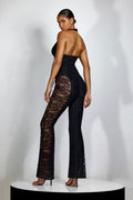 Martha Halter Neck Sheer Lace Jumpsuit