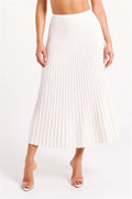 Renata V-neck Pleated Skirt Set