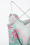 Sabina Floral Printed Spaghetti Strap Maxi Dress