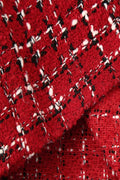 Lapel Textured Jacket Tweed Set