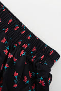 Ella Floral Print Puff Sleeve Mini Skirt Set