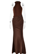 Vera Asymmetrical Cut-out Maxi Dress