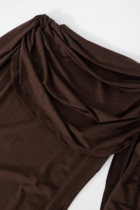 Agatha Cap Sleeve Drape Bodysuit